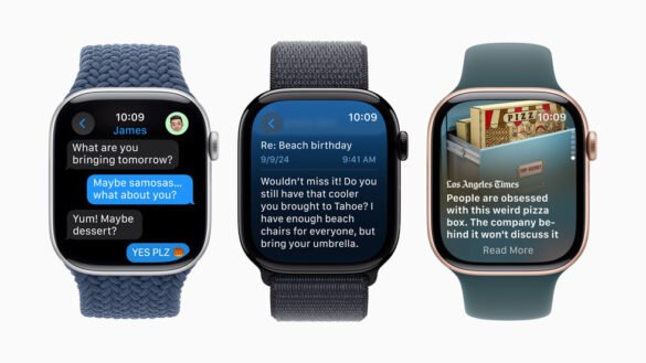 Rumored Apple Watch Series 10 with MicroLED display.